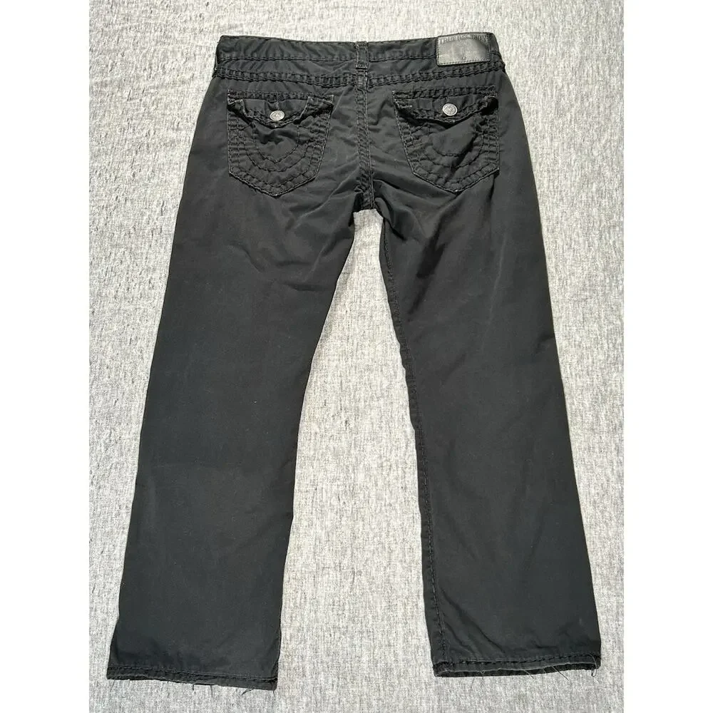 Vintage True Religion Ricky Super T Pants Mens 36x30 Relaxed Straight Black USA